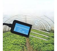 Sonda del sensor de humedad del suelo con detección de temperatura y clasificación impermeable Ip68 para sistemas agrícolas de riego utilizando señal de salida 4-20ma Color negro (E)