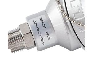 Sonda del Sensor de Temperatura RTD PT100, 1 2 NPT Rosca Medición de Prueba de Acero Inoxidable Termopar Terminal Tubo de Cabeza 400 Mm (Tubo de protección 50mm)