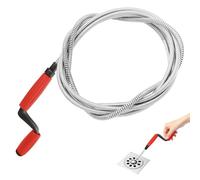Sonda desatascadora, espiral para limpiar tuberías 4,2 m x 6 mm con manivela, muelle desatascador para fregaderos, desagües, bañera