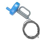 Sonda Desatascadora Manual Giratoria para Desagües de Baño | Azul, Pe y Acero Inoxidable, Retira Obstrucciones Giro, Uso en Oficina y Baño