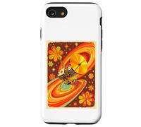 Sonda Espacial Estilo Voyager con Flor Golden Record de los años 70 Carcasa para iPhone SE (2020) / 7/8