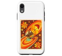 Sonda Espacial Estilo Voyager con Flor Golden Record de los años 70 Carcasa para iPhone XR