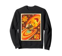 Sonda Espacial Estilo Voyager con Flor Golden Record de los años 70 Sudadera