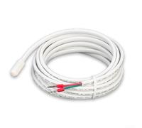 Sonda impermeable del sensor del piso 10K 3950 con el cable extendido para | Termostato de calefacción, accesorio de sensor de temperatura externa de alta temperatura, color blanco