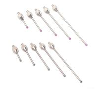Sonda indicadora de micrómetro de cabeza de carbúnculo de acero inoxidable de 2 mm con rosca M2 5 para indicador de esfera e instrumento de medición (bola roja de 20 mm)