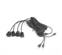 Sonda inversa con sensor de coche de 18,5 mm, negro, rojo, gris, plateado y blanco, se adapta a vehículos de 4 cámaras de respaldo (gris) (negro)