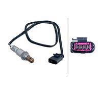 Sonda Lambda Calefactada 4 Pines 670 mm Cable HELLA Compatible con u.a. VW GOLF