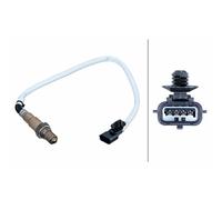 Sonda Lambda Calefactada HELLA 4 Pines 360 mm Cable Para u.a. RENAULT CLIO