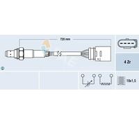 Sonda lambda delante del catalizador Sonda de regulación 77139 FAE para SEAT VW