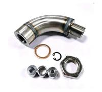 Sonda Lambda Extensión Sensor Oxígeno O2 Espaciador Universal Hidrógeno Curvado Estilo J Conector M18 X 1,5 Restrictor Inserciones Flujo Gas Ajustables Sensor Oxígeno Coche