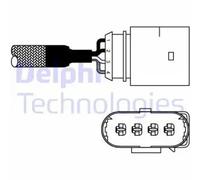 Sonda lambda Sonda convencional ES10978-12B1 DELPHI para AUDI SKODA VW