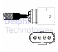 Sonda lambda Sonda convencional ES10981-12B1 DELPHI para VW SEAT AUDI SKODA