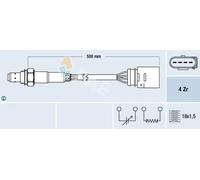 Sonda lambda Sonda de regulación 77138 FAE para AUDI SKODA VW