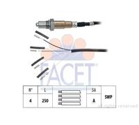 FACET Sonda Lambda para VOLKSWAGEN: Sharan, Golf Cabriolet, New Beetle, Phaeton, Polo, Passat, Golf, Lupo, Scirocco, Bora, Touareg (Ref: 10.8235)