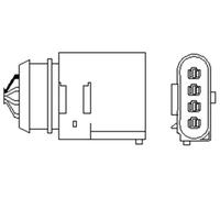 Sonda lambda térmico 466016355059 MAGNETI MARELLI para AUDI VW SKODA SEAT