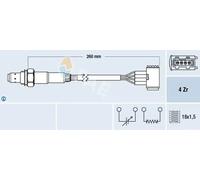 Sonda lambda térmico 77389 FAE para PORSCHE BOXSTER
