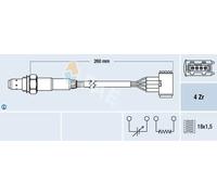 Sonda lambda térmico 77389 FAE para PORSCHE BOXSTER