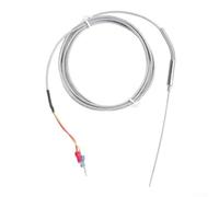 Sonda termopar tipo J de 90 mm x 1,5 mm con conexión a tierra para controlador con cable de 2 m, sensor de medición industrial para hornos, turbinas, motores