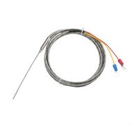 Sonda termopar tipo J, sensor de conexión a tierra de 90 mm x 1,5 mm, cable de 2 m para aplicaciones de control industrial