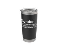 Sonder Funny Word Definition Vocabulario Máquina de escribir Poesía Ah Vaso térmico de acero inoxidable de doble pared
