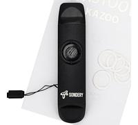 Sondery Kazoo profesional Kazoo de metal de doble cabeza con tono alto y bajo y 5 membranas, atasco junto con guitarra, ukelelele, violín y más, negro