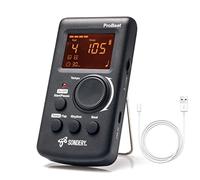 Sondery Metrónomo digital de guitarra Piano Tambores, Opción de conteo vocal y 3 tipos de sonidos digitales, funciona con batería de litio cargable en el interior