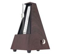 Sondery Metrónomo mecánico clásico con campana para piano, guitarra, tambor, violín, saxofón, todos los instrumentos, rango de tempo 40-208 bpm, Beats 02346, caja ABS de grano de madera negra con
