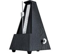 Sondery Metrónomo mecánico clásico con campana para piano, guitarra, tambor, violín, saxofón, todos los instrumentos, rango de tempo 40-208 bpm, Beats 02346, caja ABS de grano de madera negra con