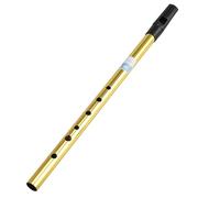 Sondery Silbato irlandés de estaño con llave D hecho de latón brillante tipo viento tipo centavo silbato