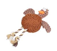 SONDEY Juguete de Peluche Pato con Cuerda de poliéster sonoro, 28 x 10 cm, marrón