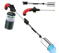 Sondiko Kit de cabeza de antorcha de propano de llama grande, antorcha de maleza, antorcha de soplado resistente desmontable con alta salida para tocones de jardín, madera, hielo, nieve, techos (negro