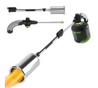 Sondiko Quemador de maleza de llama grande, quemador de gas para maleza, lanzallamas, quemador de maleza de propano desmontable para jardín, aceras, hielo, nieve y techos (cartucho de gas no incluido)