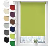 Sonello Estor Opaco sin perforación 80 x 130cm Verde Oliva, Persiana Enrollable Blackout para Puertas y Ventanas con Cadena, Persianas Enrollable para fijación sin taladrar con Clip protección Visual
