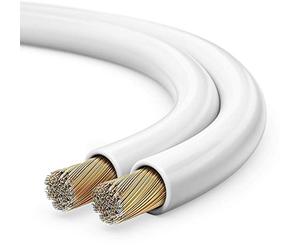 sonero® 25 metros 2x2.50mm² Cable de altavoz CCA, color: blanco