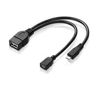 Sonero 40228 Adaptador USB-OTG (USB Micro a USB, máS conexión de potencia, negro