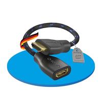 Sonero® Adaptador de Ahorro de Puertos HDMI 4K, Alta Velocidad Premium, Conector HDMI A a Toma HDMI A, contactos chapados en Oro, Doble blindaje, Funda de algodón, 0,15 m