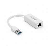 Sonero Adaptador LAN USB 3.0, Adaptador USB-A a RJ45 Ethernet, Adaptador de Red USB de 1000 Mbps, contactos Dorados, Compatible con portátiles y MacBook, Blanco, 0,20 m