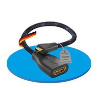 Sonero® Adaptador Micro HDMI a 4K HDMI portaver, Premium High Speed, Conector Micro HDMI D a Toma HDMI A, contactos chapados en Oro, Doble blindaje, Funda de algodón, 0,15 m