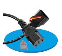 sonero alargador de Cable de alimentación de 3 Clavijas, 0,50 m, Enchufe de alimentación C14 a Toma de alimentación C13, alargador de Cable de alimentación para Monitor PC Impresora, Negro