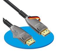 Sonero® Cable 8K-DisplayPort 1.4, cable híbrido de fibra óptica, resolución hasta 8K 60 Hz (7680 x 4320) / 4K 120Hz (3840 × 2160), soporte HDR y DSC, antracita, 40 metros