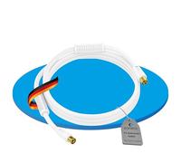 sonero® Cable para antena de TV Enchufe IEC/toma IEC con ferrita 7,50m, blanco