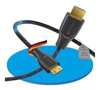 Sonero® cable Premium High Speed Mini HDMI a HDMI 4K, conector Mini HDMI C a conector HDMI A, contactos chapados en oro, doble blindaje, funda textil, 0,50 m