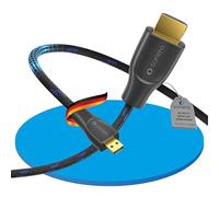 Sonero® Cable Premium Micro HDMI a HDMI 4K, Conector D a A, Contactos Chapados en Oro, Doble Blindaje, Funda Textil, 1,50 m