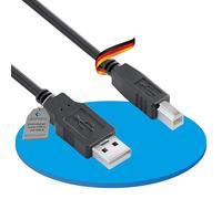 Sonero® cable USB 2.0, cable de conexión, cable de impresora, conector A a conector B, 480 Mbit/s, negro, 0,50 m