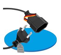 Sonero® Euro-Cable de Red, Cable de alimentación para electrodomésticos, Enchufe Euro a Enchufe Euro, 10,0m, Negro