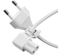 Sonero® Euro-Cable de Red, Cable de alimentación para electrodomésticos, Enchufe Euro a Enchufe IEC C7, 1,50m, Blanco