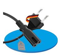 Sonero® Euro-Cable de Red, Cable de alimentación para electrodomésticos, Enchufe Euro a Enchufe IEC C7, 5,00m, Negro