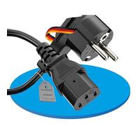 Sonero® Euro-Cable de Red, Cable de alimentación para electrodomésticos, Enchufe Schutzkontakt a Enchufe IEC C13, Cable de energía, 10,0m, Negro