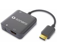 Sonero Extractor de audio HDMI AVT115, 4K negro | Acoplamiento de audio HDMI con Toslink y jack de 3,5 mm para señales digitales y estéreo