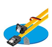 Sonero® juego de cables de datos SATA III 6Gb/s, 3x 0,50m, en ángulo, amarillo